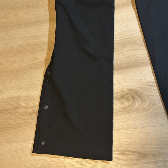 Buffbunny Snap Side Pant Onyx Black Small Highrise Flare Track Pants - Picture 8 of 13